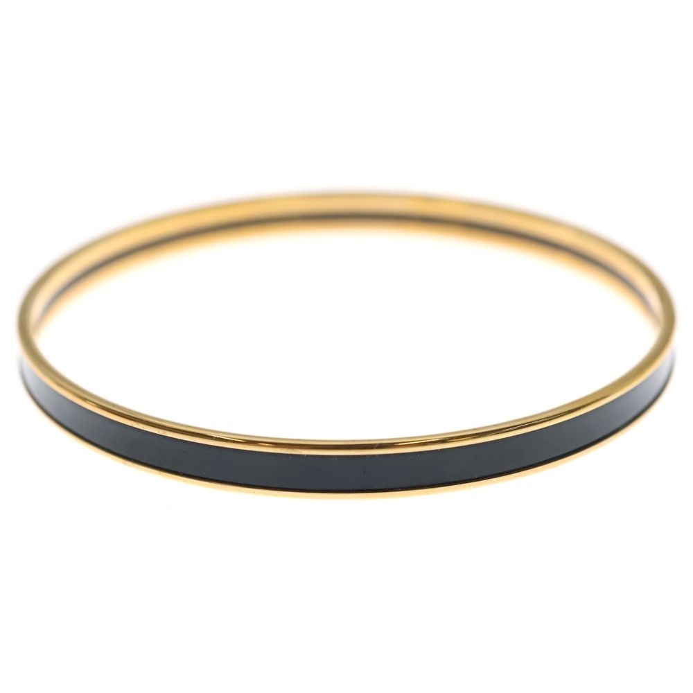 Hermes Uni Bangle Bracelet Black Gold — view 2