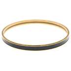 Hermes Uni Bangle Bracelet Black Gold — view 2
