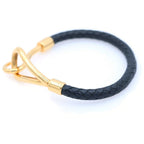 Hermes Jumbo Bracelet Leather Black Gold — view 4