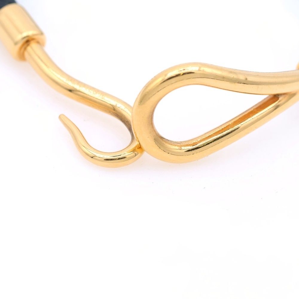 Hermes Jumbo Bracelet Leather Black Gold — view 6