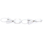 Louis Vuitton Four Palladium Crystal Earrings Silver — view 4