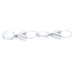 Louis Vuitton Four Palladium Crystal Earrings Silver — view 3