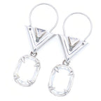 Louis Vuitton Four Palladium Crystal Earrings Silver — view 2