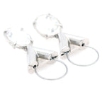 Louis Vuitton Four Palladium Crystal Earrings Silver — view 6