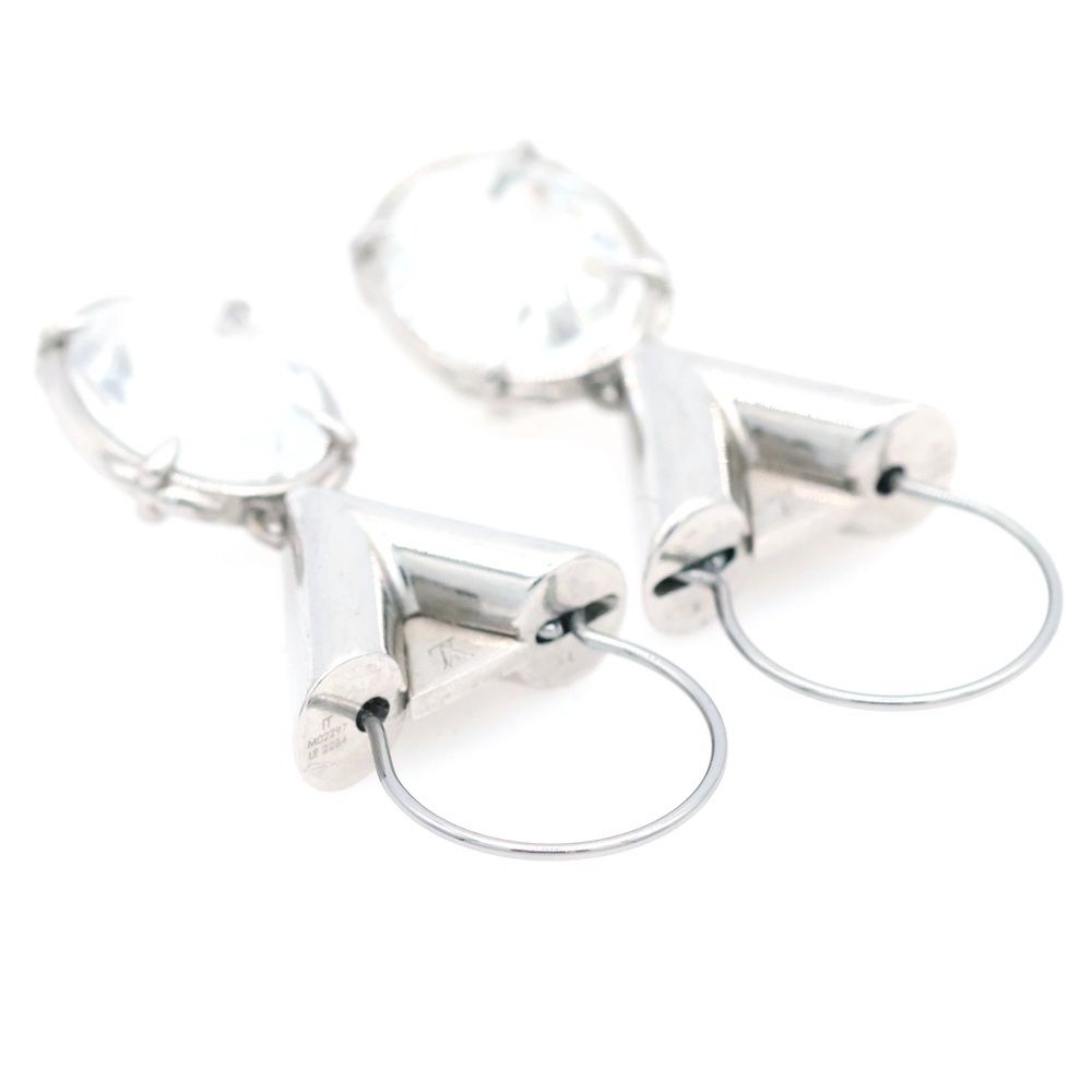 Louis Vuitton Four Palladium Crystal Earrings Silver — view 6
