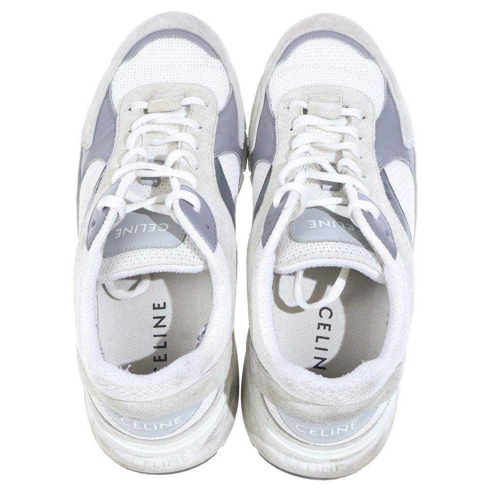 Celine Lace Up Low Cut Sneakers White Gray — view 4