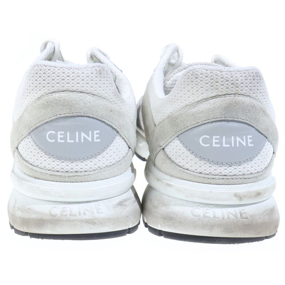Celine Lace Up Low Cut Sneakers White Gray — view 3
