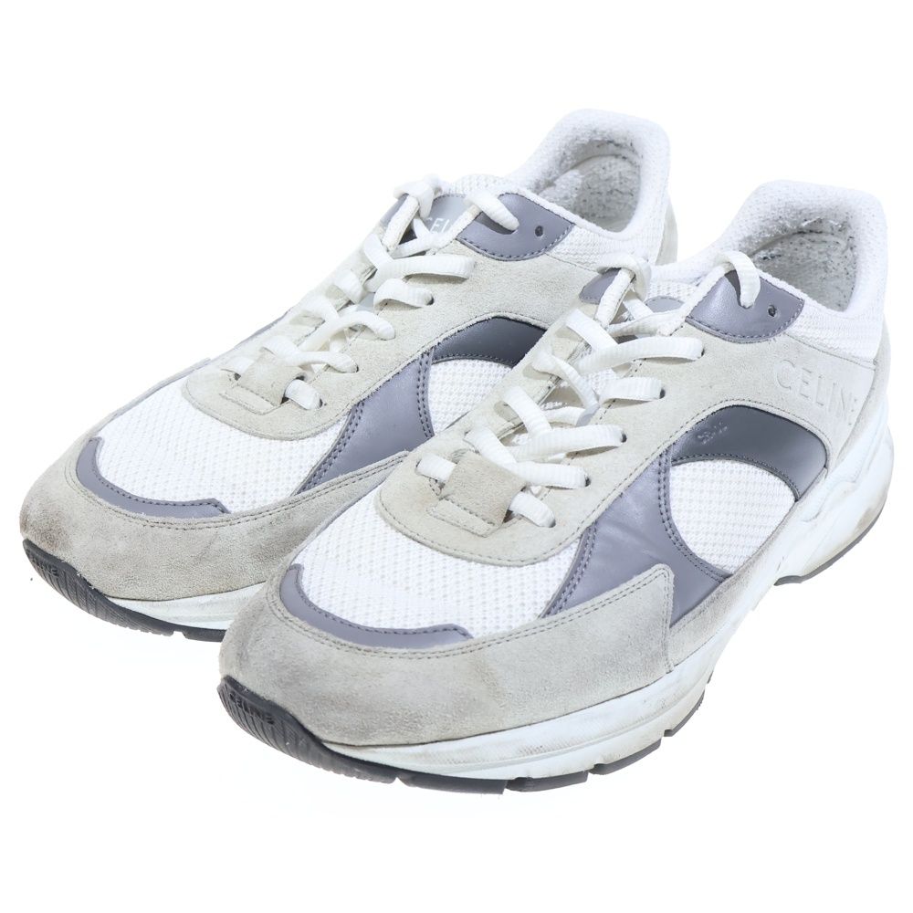 Celine Lace Up Low Cut Sneakers White Gray — view 2