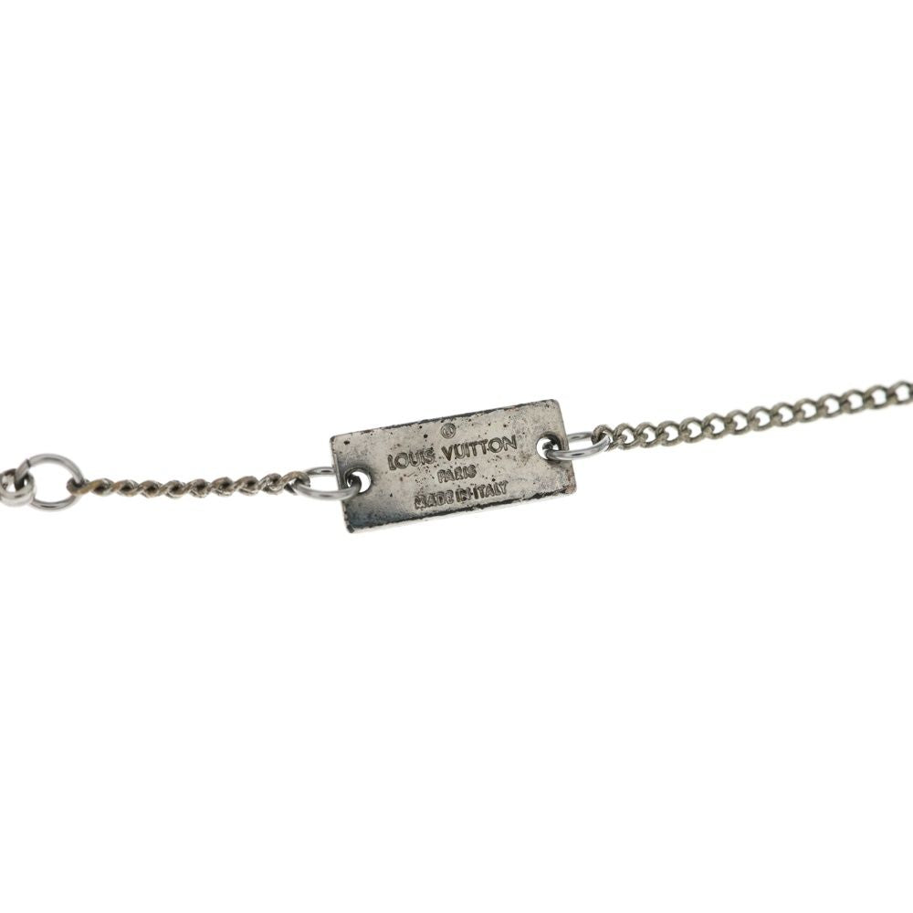 Louis Vuitton Monogram Ring Necklace Pendant Chain Silver — view 6