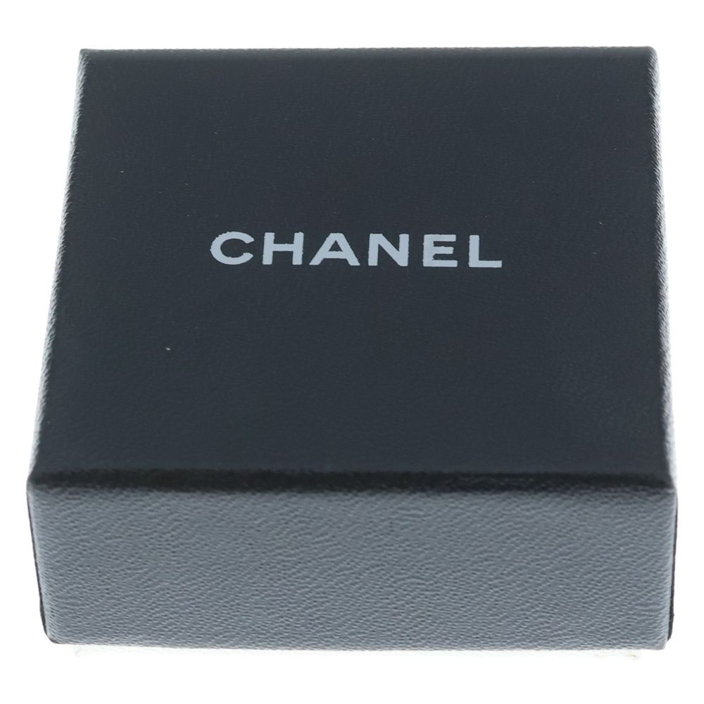 Chanel CC Logo Rhinestone Brooch Pin Badge Silver — view 6