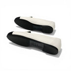 Chanel Loafers Leather Shoes White Black CC Logo Bicolor Flat — view 6