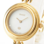 Gucci Change Bezel 5 Watch Quartz White Dial 11 12 Gold — view 5