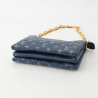 Louis Vuitton Monogram Cousin PM Clutch Shoulder Bag Blue Navy — view 6