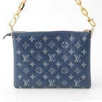 Louis Vuitton Monogram Cousin PM Clutch Shoulder Bag Blue Navy — view 5