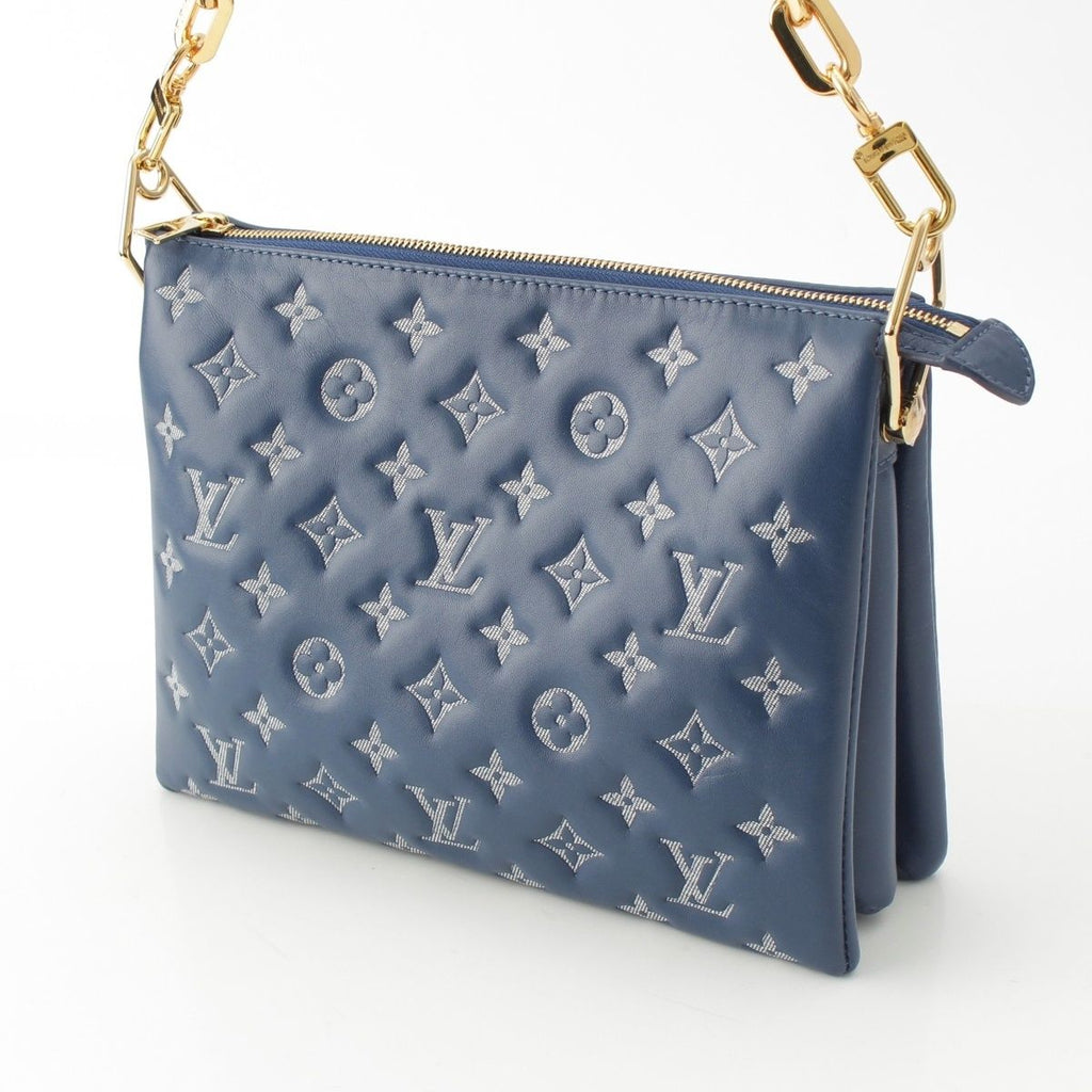 Louis Vuitton Monogram Cousin PM Clutch Shoulder Bag Blue Navy — view 3