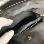 Chanel Backpack Tweed Lambskin Black Gold Quilted CC Logo Turnlock Chain — view 9