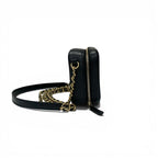 Chanel Shoulder Bag Black Gold CC Logo CC Filigree Quilted Chain — view 2
