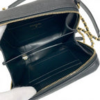 Chanel Shoulder Bag Black Gold CC Logo CC Filigree Quilted Chain — view 6