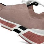 Hermes Just Sneakers Shoes Suede Fabric Pink Black White — view 9