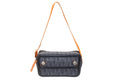 Dior Bag Orange Navy Denim Leather Silver