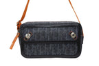 Dior Bag Orange Navy Denim Leather Silver — view 2