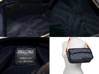 Dior Bag Orange Navy Denim Leather Silver — view 8