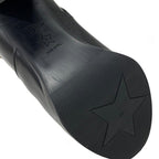Dior D-town Short Boots Shoes Leather Black Gold Logo — view 8
