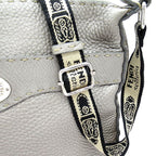 Fendi Selleria Shoulder Bag Leather Gray — view 2