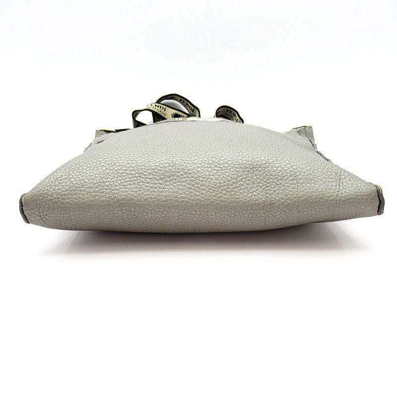 Fendi Selleria Shoulder Bag Leather Gray — view 6