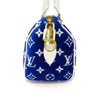 Louis Vuitton Speedy Bandouliere 20 Monogram Jacquard Boston Bag Blue White — view 5