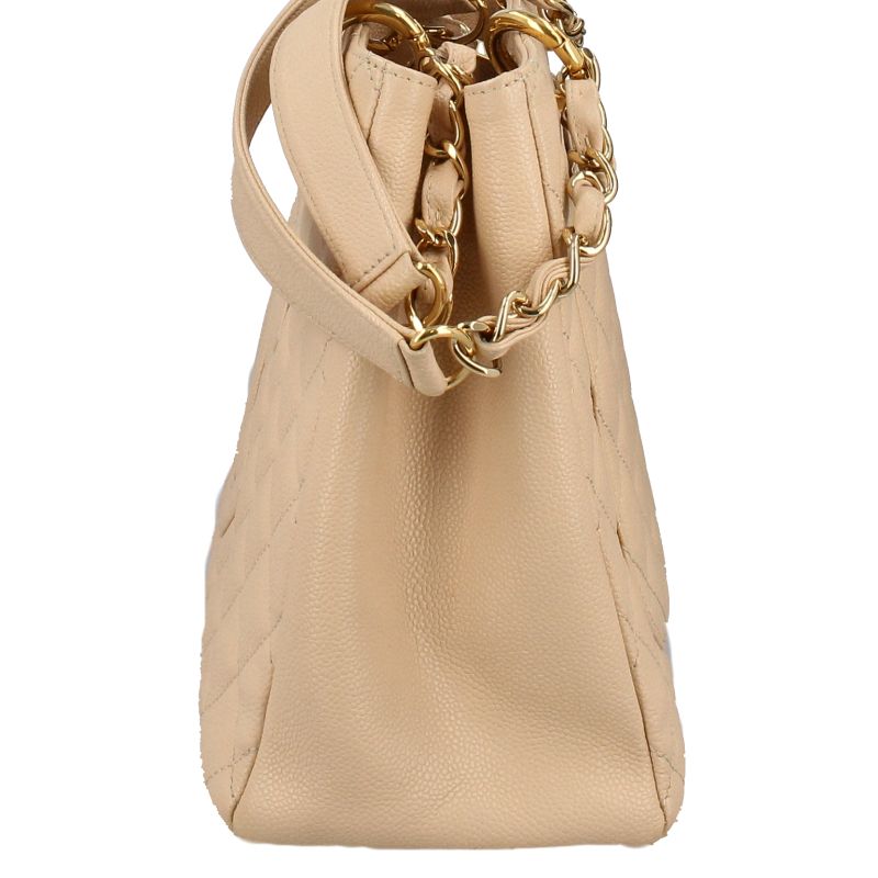 Chanel Grand Shopping Tote GST Caviar Leather Beige — view 2