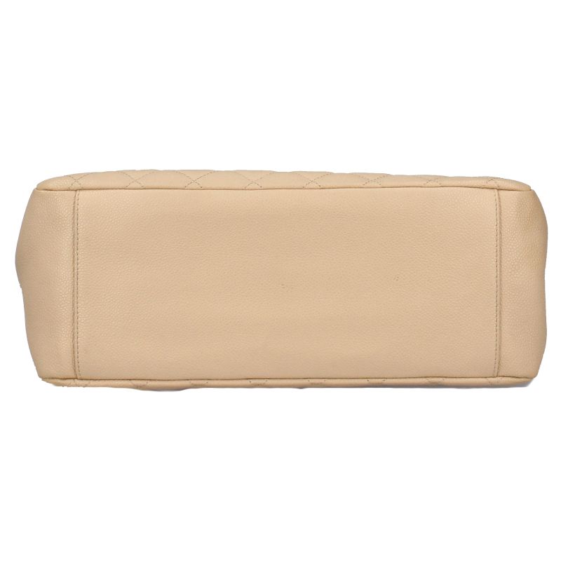 Chanel Grand Shopping Tote GST Caviar Leather Beige — view 5