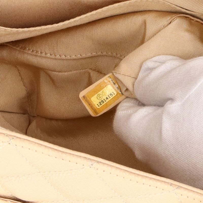 Chanel Grand Shopping Tote GST Caviar Leather Beige — view 8