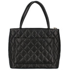 Chanel Medallion Tote Caviar Leather Handbag Black — view 3