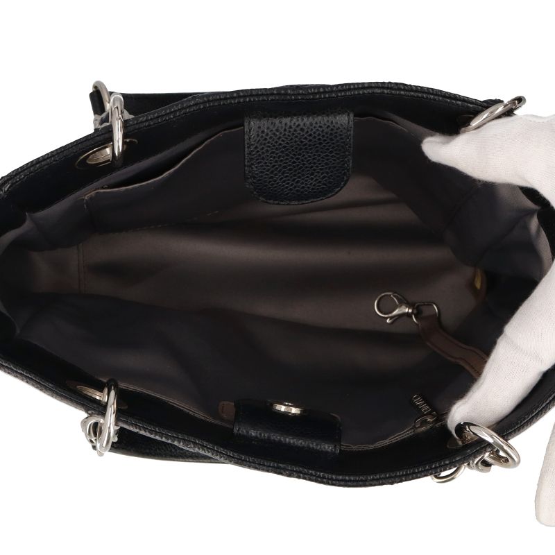 Chanel Petite Shopping Tote PST Caviar Leather Black — view 7