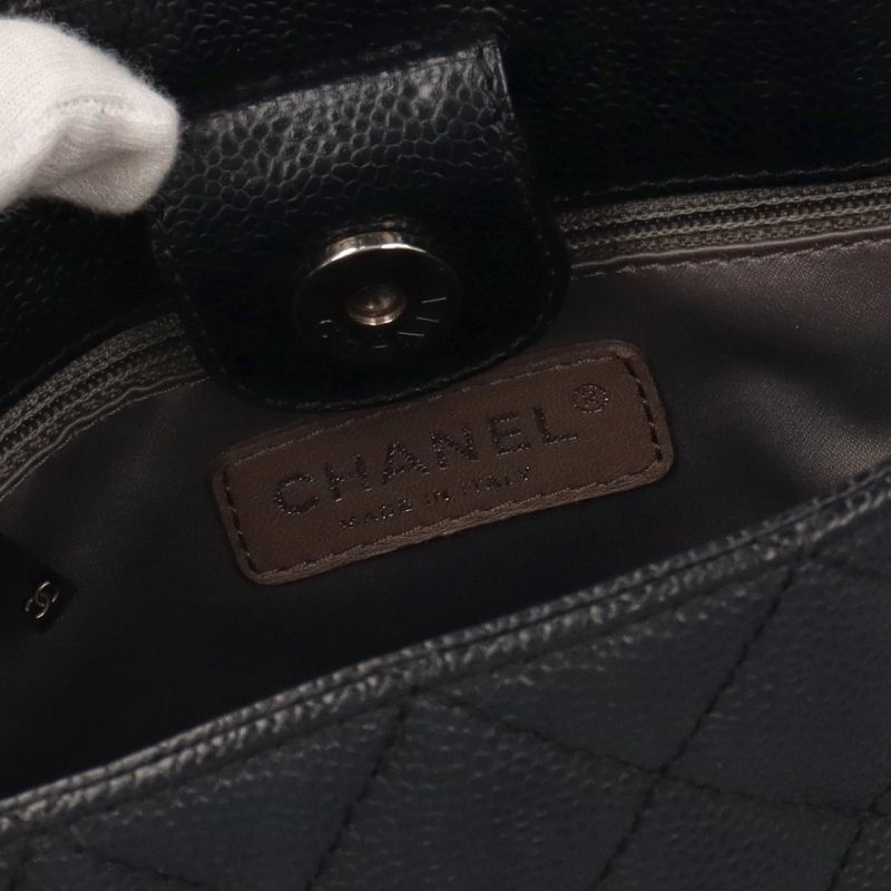 Chanel Petite Shopping Tote PST Caviar Leather Black — view 9
