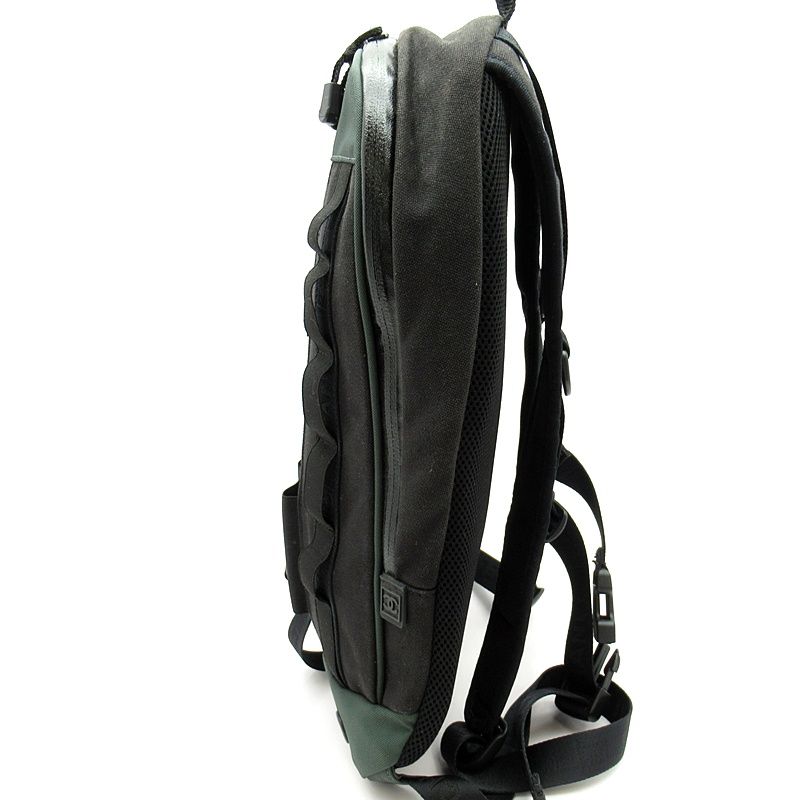 Chanel Sportsline Backpack Nylon Black Green — view 3