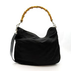 Gucci Bambu 001 Nylon Handbag Black — view 4