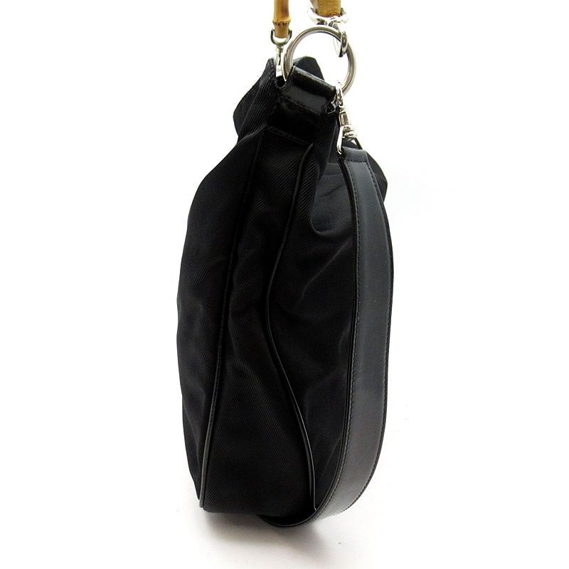 Gucci Bambu 001 Nylon Handbag Black — view 3