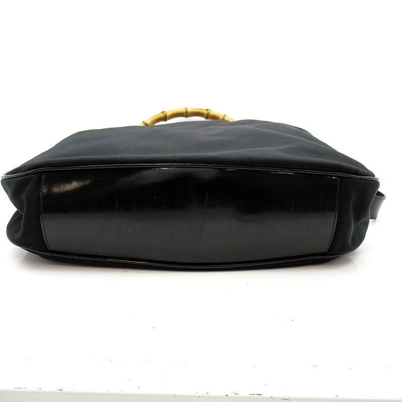 Gucci Bambu 001 Nylon Handbag Black — view 6