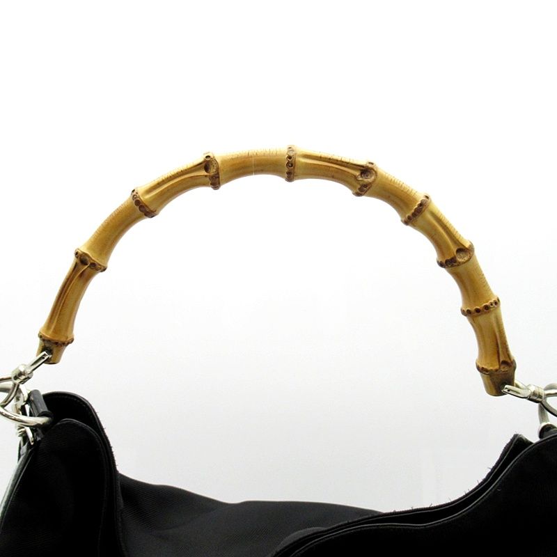 Gucci Bambu 001 Nylon Handbag Black — view 2