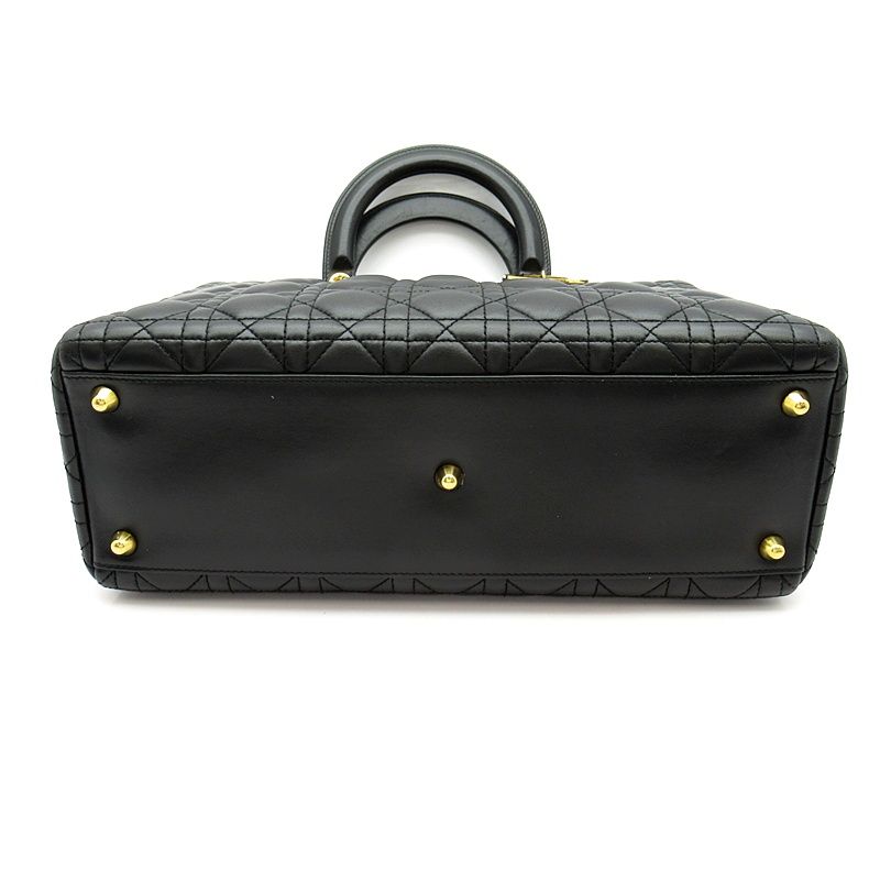 Dior Lady Dior Handbag Lambskin Black — view 6