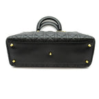 Dior Lady Dior Handbag Lambskin Black — view 6