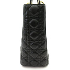 Dior Lady Dior Handbag Lambskin Black — view 3