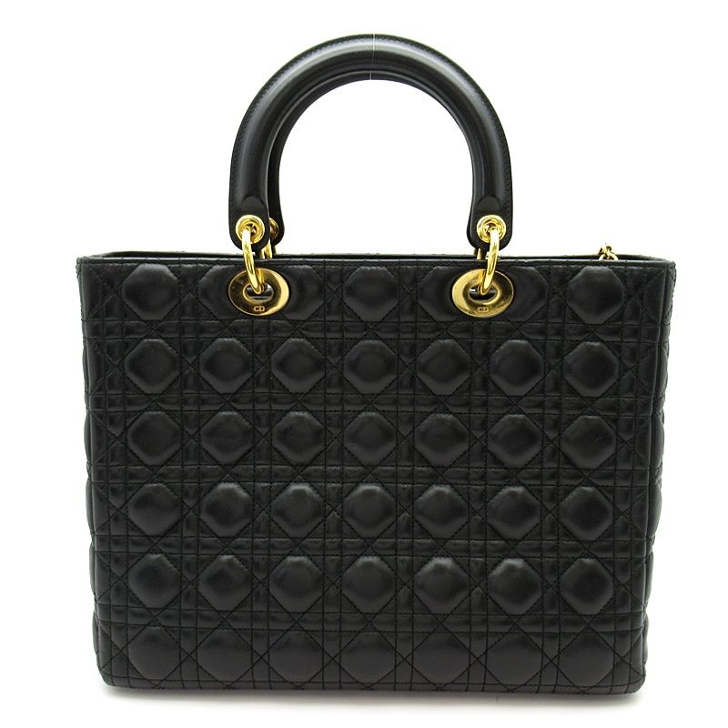 Dior Lady Dior Handbag Lambskin Black — view 4