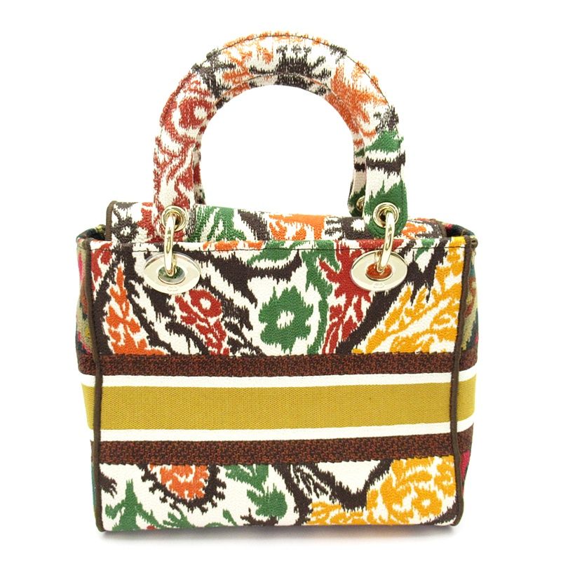 Dior D-lite Paisley Flower Canvas Handbag Multicolor — view 4