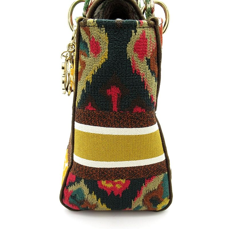 Dior D-lite Paisley Flower Canvas Handbag Multicolor — view 3