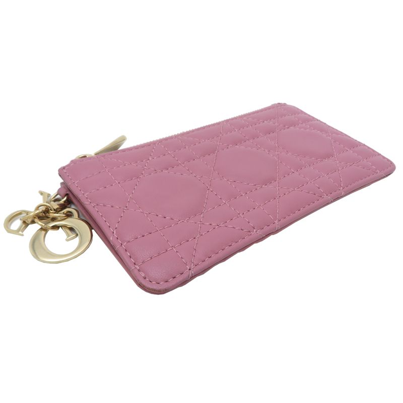 Dior Coin Case Coin Purse Pink — view 3