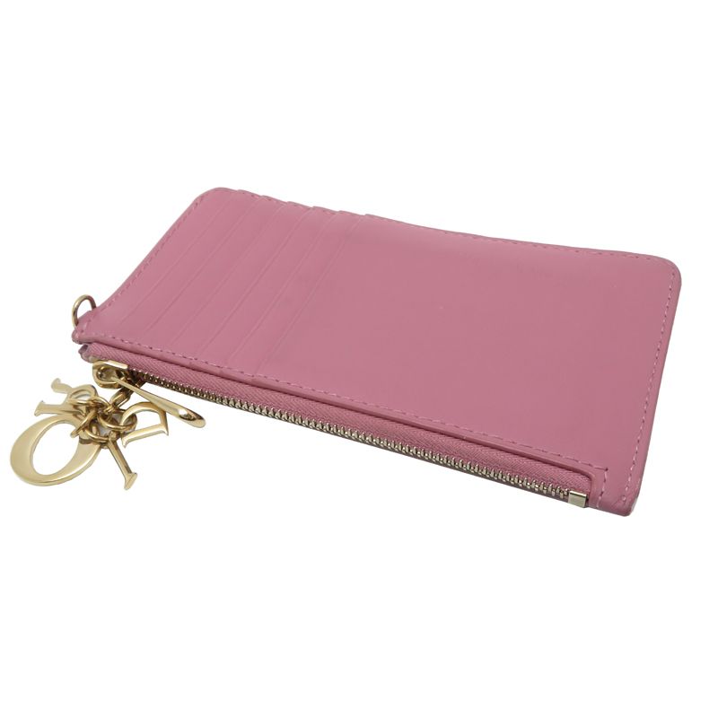 Dior Coin Case Coin Purse Pink — view 4