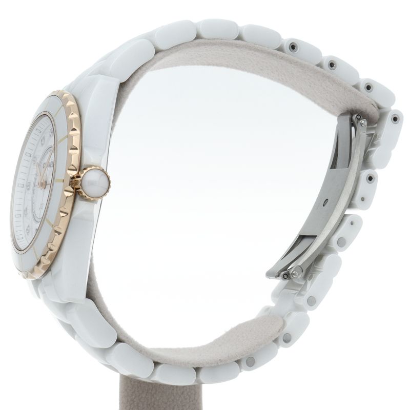 Chanel Watch Diamond Box Ceramic PG White Polished — view 3